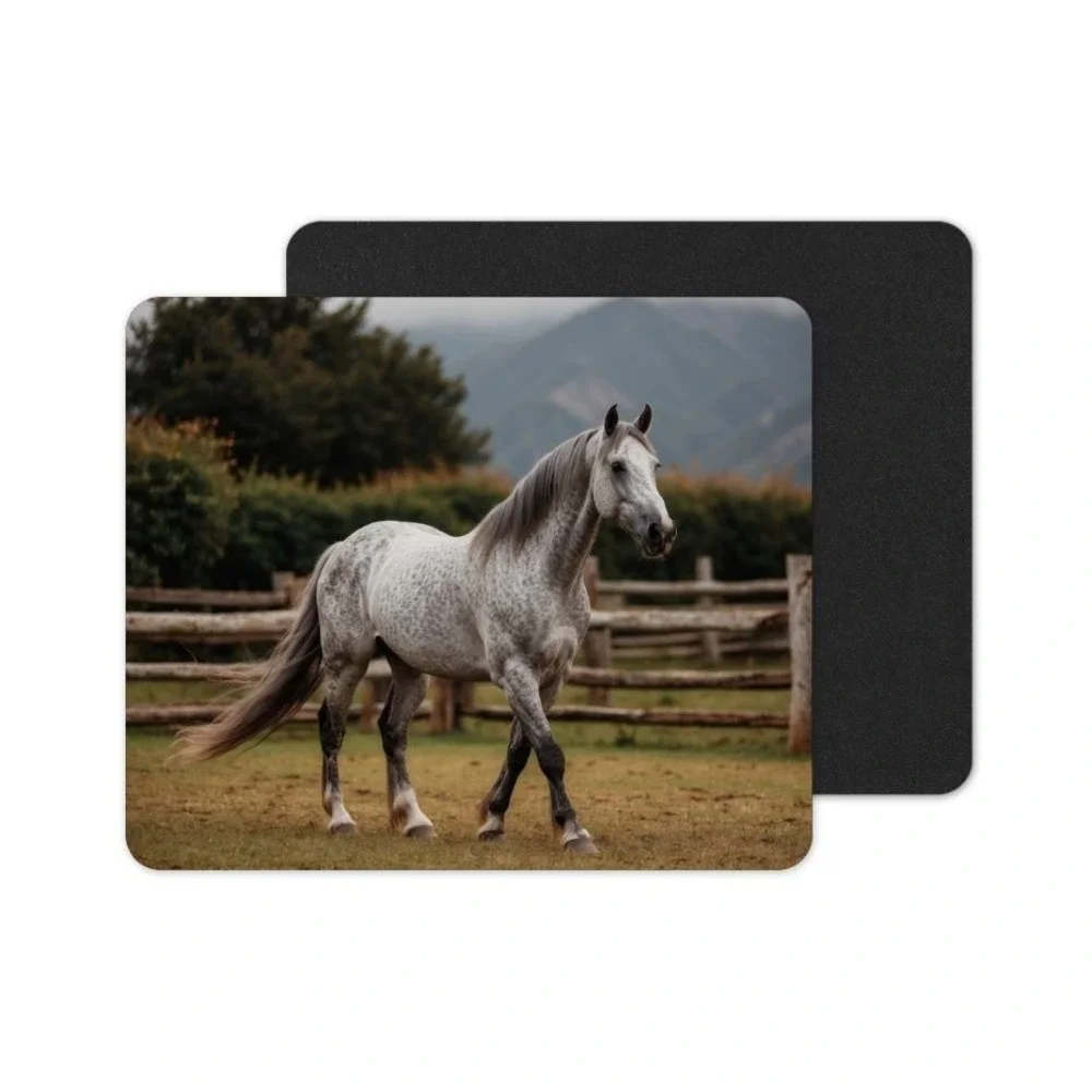 Horse In The‎ Pasture Mouse Pad: Vibrant Neoprene Computer Accessory